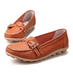 ☆ オレンジ ☆ 38(24cm) ☆ ローファー パンプス フラット シューズ yss5272 ローファー パンプス 歩きやすい フラットシューズ ローヒール スリッポン モカシン フラット シューズ 婦人靴 レディース ぺたんこ 痛くない 柔らかい