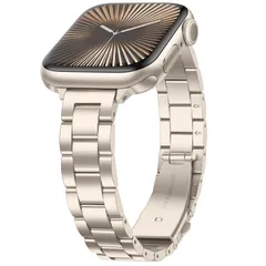 【在庫処分】SE用 1 2 3 4 5 6 7 8 9 シリーズ10 iWatch (スターライト) バンド バンド Watch Apple ファッショナブルでキュートなメタル女性 38mm 40mm 41mm 42mm 超薄型ストラップ～との互換性ありアップ