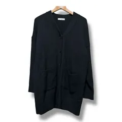maison de R メゾンドアール ニットカーディガン ロングカーディガン オーバーサイズ 羽織り 長袖 日本製 セーター レディース ブラック サイズF 秋 ゴーゴー古着マルイ北千住店 久K152H