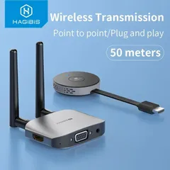 Hagibis-ワイヤレスHDMIビデオトランスミッターおよびレシーバーg6w モニターおよびラップトップ用のHDMIエクステンダーアダプター TVドングル 1080p