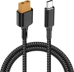 Poyiccot XT60 USB-C 変換ケーブル、PD 100W タイプ-C to XT60 メス 充電 アダプター ケーブル、XT60 充電 ケーブル ドローン、太陽電池、車両、リモコン玩具 電源用, 50cm