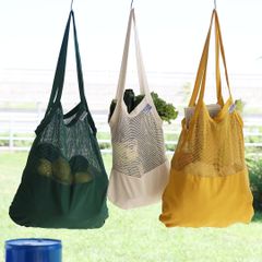 DULTON ダルトン コットン ハーフ メッシュ バッグ S COTTON HALF MESH BAG S