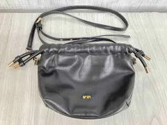 N°21 numero ventuno ヌメロヴェントゥーノ ショルダーバッグ 巾着 ミニバッグ レディース フェイクレザー ブラック カジュアル