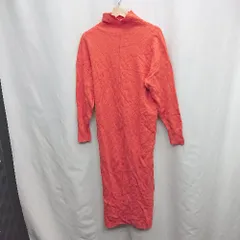 ◇ ⊇ BEAUTY & YOUTH ビューティアンドユース 無地 長袖 ロング丈 ワンピース サイズS レッド系 レディース E  【1505220008335】