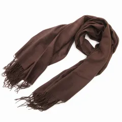 エンジェル aengl 美品 マフラー ストール ショール 大判 カシミヤ フリンジ 薄手 茶 ブラウン /VU● 0107