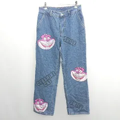 ◇ Θ H&M DIVIDED エイチアンドエム ディヴァイデッド チェシャ デニム ワイドパンツ サイズ38 ブルー系 レディース E  【1506130014836】
