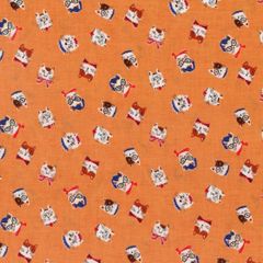 スケア　ネコのあそびば　綿100％　112cm巾x100cm　ハンドメイド