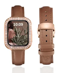 【新着商品】40mm バンド 41mm 44mm 45mm Watch コンパチブル アップルウォッチバンド レザー コンパチブル 革ベルトキラキラダイヤモンド保護ケースー付きレディース コンパチブル iWatch Apple Series 9/8/7/SE2