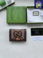 【今日特価】Gucci グッチ ディアナ竹節全ジッパー財布 竹節アクセサリーと双G柄を融合、上品なデザイン-WTO輸入2