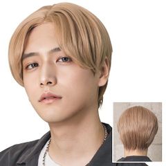 WIGGY RICHメンズ コンマヘア(ミルクブラウン)　　 [メンズウィッグ ウィッグメンズ 男性用 かつら ファッションウィッグ 男装用 パーティーグッズ コスプレ コスチューム 仮装 イベント]【_912118】
