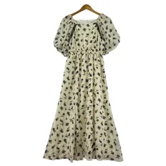 WILLSELECTIONウィルセレクション 花柄ワンピース sizeフレア/アイボリー