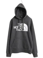 【お得なクーポン配布中!】 ノースフェイス プリント スウェット フード パーカー メンズ S / 古着 The North Face 裏起毛 プルオーバー トレーナー アウトドア グレー