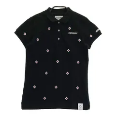 サイズ：0 JACK BUNNY ジャックバニー  半袖ポロシャツ ドラえもん 花柄 ブラック系 [240101460284] ゴルフウェア レディース ストスト