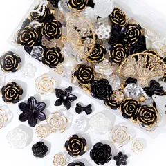 【在庫セール】手芸 ハンドメイド ビーズ パーツ デコ デコ 素材 パーツ 可愛い デコレーション パーツ セット ビーズ アクセサリー 薔薇 硬質ケース パール アクリルビーズ 貝殻 フラワー デコパーツ リボン デコパーツ 蝶 氷ビーズ トレカ ゴールドラ