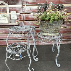 アイアン フラワースタンド　花台 シャビー　ガーデン雑貨　ガーデニング雑貨 フラワースタンド アイアン 木製 花台 アンティーク レトロ