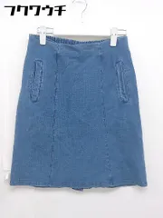 ◇ A day in the life UNITED ARROWS ユナイテッドアローズ 膝丈 タイト ナロー スカート サイズ36 インディゴ レディース 【中古】 【1105120006549】