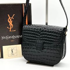 【JRA・極美品】貴彦 CROCODILE フラップ ショルダーバッグ 黒色 JRA・極美品】貴彦 CROCODILE フラップ ショルダーバッグ 黒色