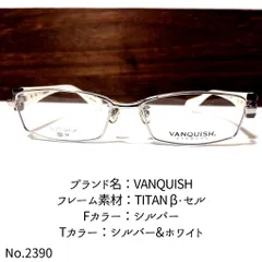 No.2390-メガネ VANQUISH【フレームのみ価格】-