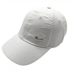 ナイキ キャップ 白×シルバー メタルロゴ 1Size  ゴルフウェア NIKE