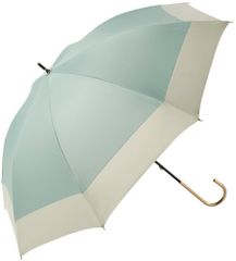 【新着商品】ビコーズ レディース 長傘 50cm 紫外線遮蔽 遮光 PUバイカラー グリーン B-935102