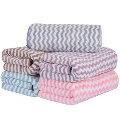 【人気商品】大判 業務用 吸水 家庭用 速乾 ループ付き 抗菌 ホテルスタイル 防臭 5色5枚セット ふわふわ ホテル仕様 柔らかい バスタオル 四季通用 バスタオル 120*60cm マイクロファイバー (バスタオル・5枚) AISFA