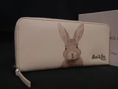 ■新品■未使用■ PAUL&amp;JOE ポールアンドジョー レザー ラビット ラウンドファスナー 長財布 ウォレット ピンクベージュ系 CD1785 のサムネイル