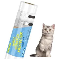 JDHON 猫 壁紙保護シート はがせる 壁紙シール 45ｃｍ×5ｍ爪とぎ防止シート ひっかき 防止 落書き対策 半透明 艶消し ペットしつけ 賃貸OK 壁/家具/柱/机/ドアなどの傷 汚れ防止 貼るだけ簡単 0