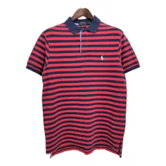 Polo by Ralph Lauren ポロ ラルフローレン ポロシャツ ボーダー レッド(メンズ L)中古 古着 T9604