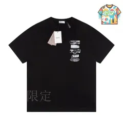 【今日WTO】DIOR Fuzzy Letter T-shirt ディオール植毛文字 T シャツ-AT11