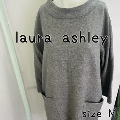 Laura Ashley ワンピース　グレー　🩶　膝丈　あったか
