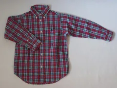 ラルフローレン ralph lauren アウトレット 子供服 男の子 6歳 約 120cm 長袖 シャツ チェック 赤 春 夏 秋 ★4 トップス ボーイズ 男児 キッズ 【中古】 ユーズド リサイクル こども