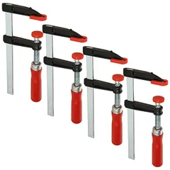 新品 木工 クランプ 工具 150mm 最大締付力272kg 調整ロック付き DIY工具 Fクランプ 接着 強力 固定 溶接 【4個セット】 作業 切削 締付 Fクランプ口開き