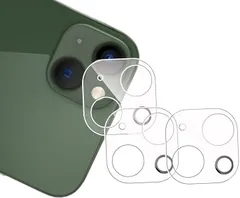 JACRON 3枚セット 対応アイフォン13/アイフォン13ミニカメラフィルム 日本旭硝子 硬度9H対応 iPhone13 iPhone14 mini高透過率 指紋防止 気泡防止 飛散防止 キズ防止 耐衝撃 貼り付け簡単(YCO-9CS-734)