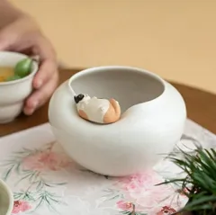 古い染め付け茶器　在名あり　雲魯？急須　前茶碗　建水 古い染め付け茶器在名あり雲魯？急須前茶碗建水