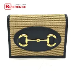 GUCCI グッチ 3つ折り財布 ホースビット 621887 キャンバス/レザー ベージュ