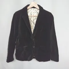 ◇ earth music&ecology アース ミュージック＆エコロジー 長袖 ビロードジャケット サイズM ブラック レディース E  【1408060008353】