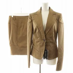 グッチ GUCCI スーツ セットアップ テーラードジャケット シングル タイトスカート ひざ丈 42 40 茶 ブラウン 121543 ZH016 121584 /AN37のサムネイル