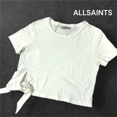 ALLSAINTS オールセインツ Tシャツ　無地　シンプル　ショート　裾リボン　ホワイト　M レディース　白　カットソー 半袖Tシャツのサムネイル