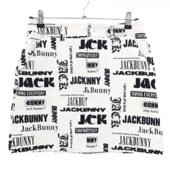 【超美品】ジャックバニー スカート 白×黒 総柄 ストレッチ 内側インナーパンツ  レディース 1(M) ゴルフウェア 2024年モデル Jack Bunny