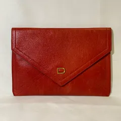 DELVAUX デルヴォー レザー クラッチバッグ ドキュメントケース オレンジ