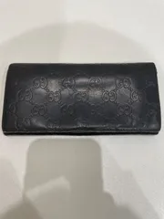 早い者勝ち！ GUCCI ブラックレザー 三つ折り財布