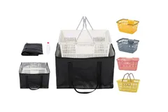 レジカゴ専用設計 【レジカゴバッグ★イオン、西友、無印良品・ニトリ・カインズなど多種のレジカゴ対応 軽量 折畳み可 エコバッグ】アウトドアにも使える大容量クーラーボックス バッグ登山 Kiryuize★レジカゴがスッポリ入る大容量74Lモバイル保冷・保温バッグ