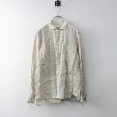【Vlas Blomme】コルクトリネン100% 小花柄ギンガムチェックシャツ Vlas Blomme】コルクトリネン100% 小花柄ギンガムチェックシャツ
