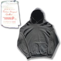 【80s】vintage raglan black hoody USA