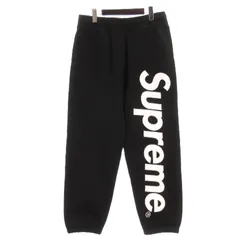 シュプリーム SUPREME Satin applique sweat pant スウェット ジョガー パンツ イージー 裏起毛 ブラック M ☆AA★のサムネイル
