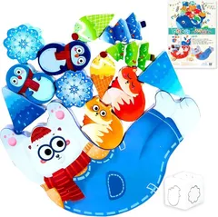 MY MiYAVi バランスゲーム 立体ブロック 積み木 脳トレ グラグラゲーム 立体パズル 知育玩具 人気 対戦ゲーム 6歳以上(カラフル(しろくま))