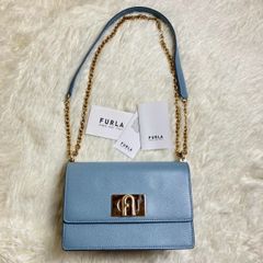 FURLA トップハンドル ミニ ショルダーバッグ ターコイズ - メルカリ