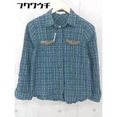 ◇ green label relaxing UNITED ARROWS チェック スタッズ 長袖 シャツ サイズ38 グリーン マルチ レディース 【中古】 【1103230006879】