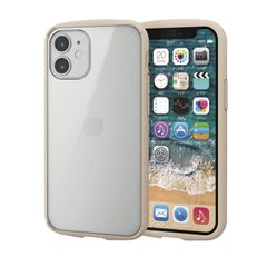 【特価セール】フレームカラー アイボリー LITE TOUGHSLIM 耐衝撃 ハイブリッド Qi充電対応 PM-A20ATSLFCIV ケース mini 12 iPhone エレコム