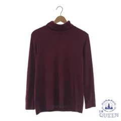 ☆美品☆ UNIQLO ユニクロ トップス ニット ハイネック ヒートテック 長袖 レディース パープル 901-12350 送料無料 古着